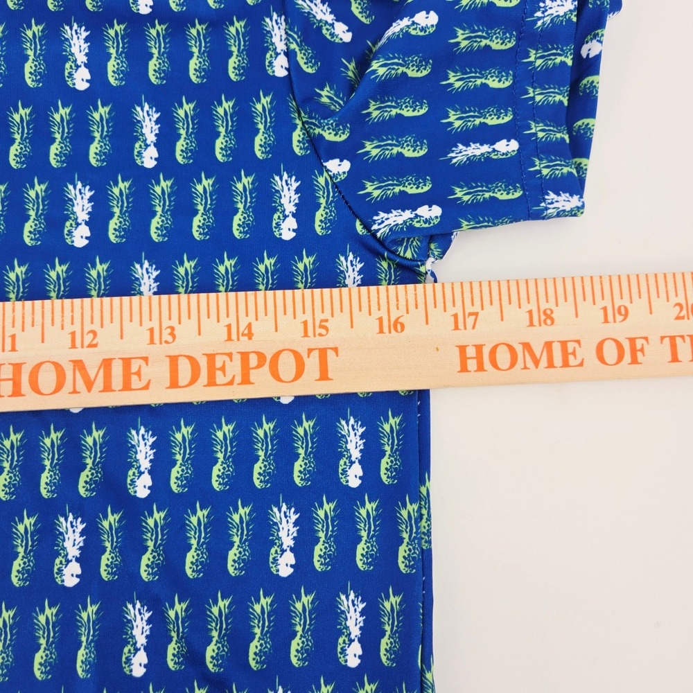 Tailorbyrd Boys Blue Pineapple Performance Shirt M 10/12 NWOT Preppy Coastal - Picture 7 of 10